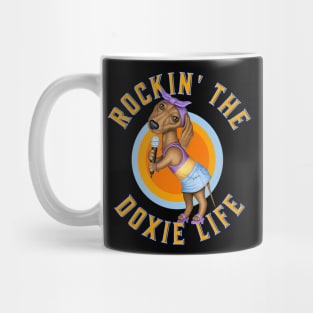 Funny Doxie singing dog dachshund cute star mom dad gift Mug